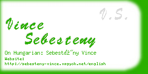 vince sebesteny business card